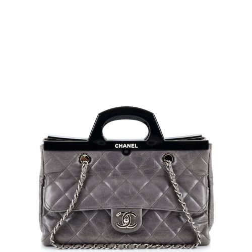 CC Delivery Tote Quilted Glazed Calfskin Small